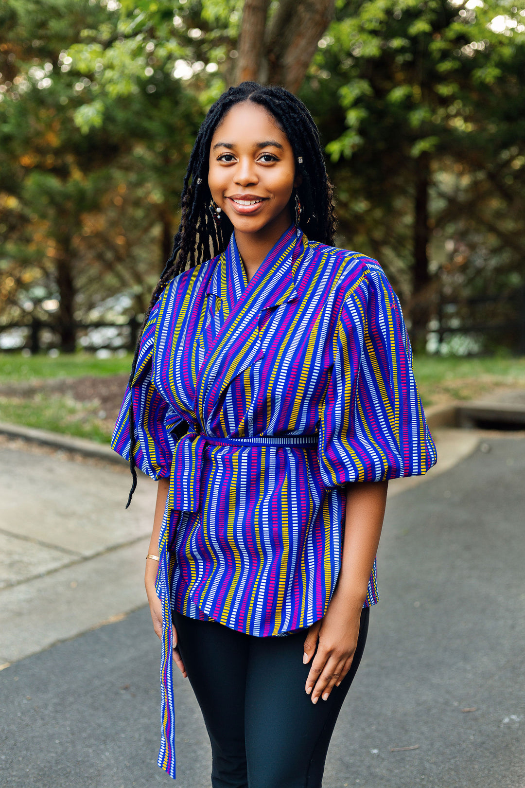 Bubble Blazer Blouse-Purple