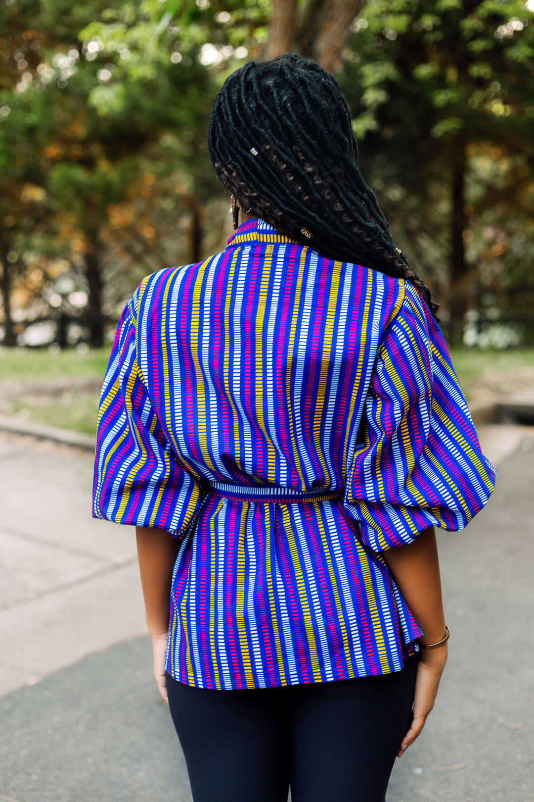 Bubble Blazer Blouse-Purple