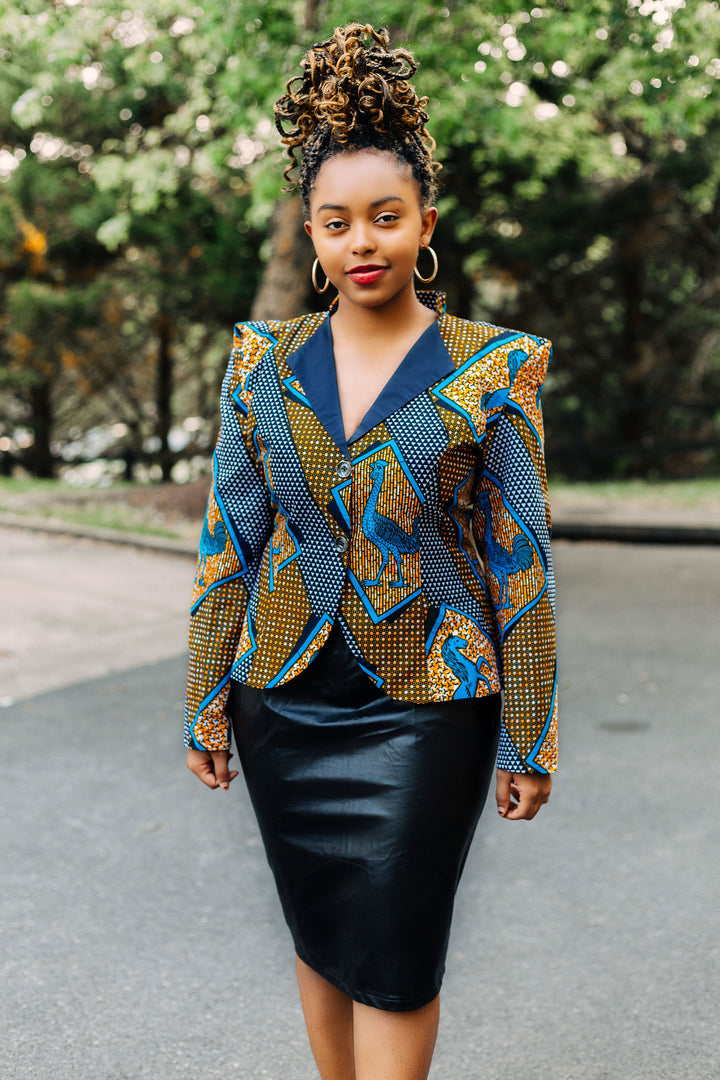 African Print Career Woman Skirt Set