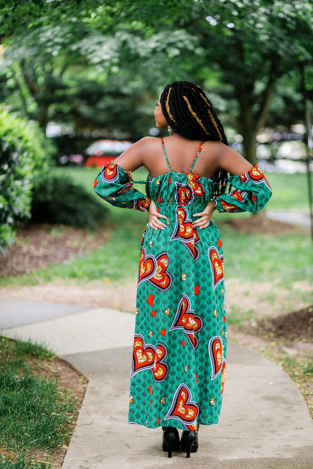 African Print Maxi Dress-Abena