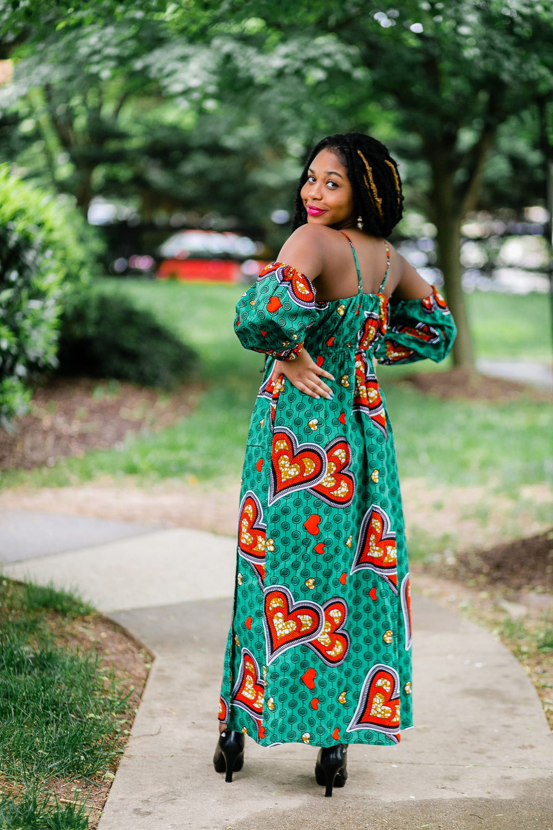 African Print Maxi Dress-Abena