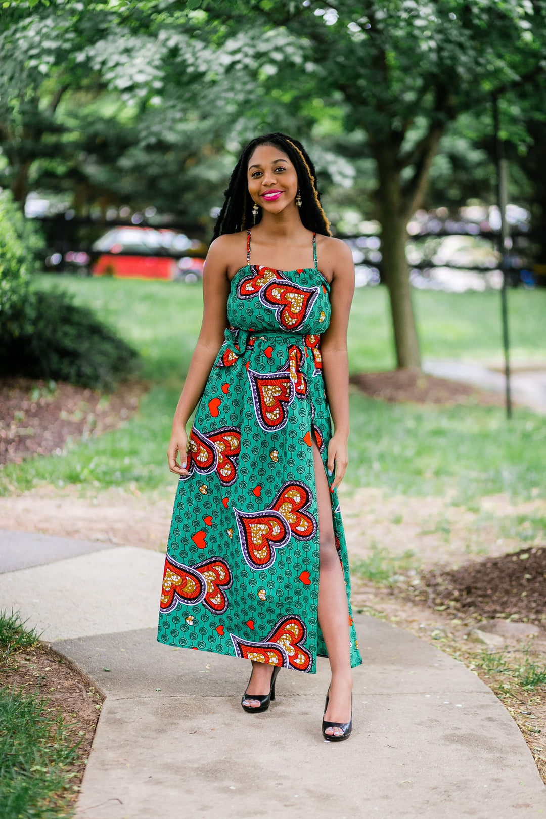 African Print Maxi Dress-Abena