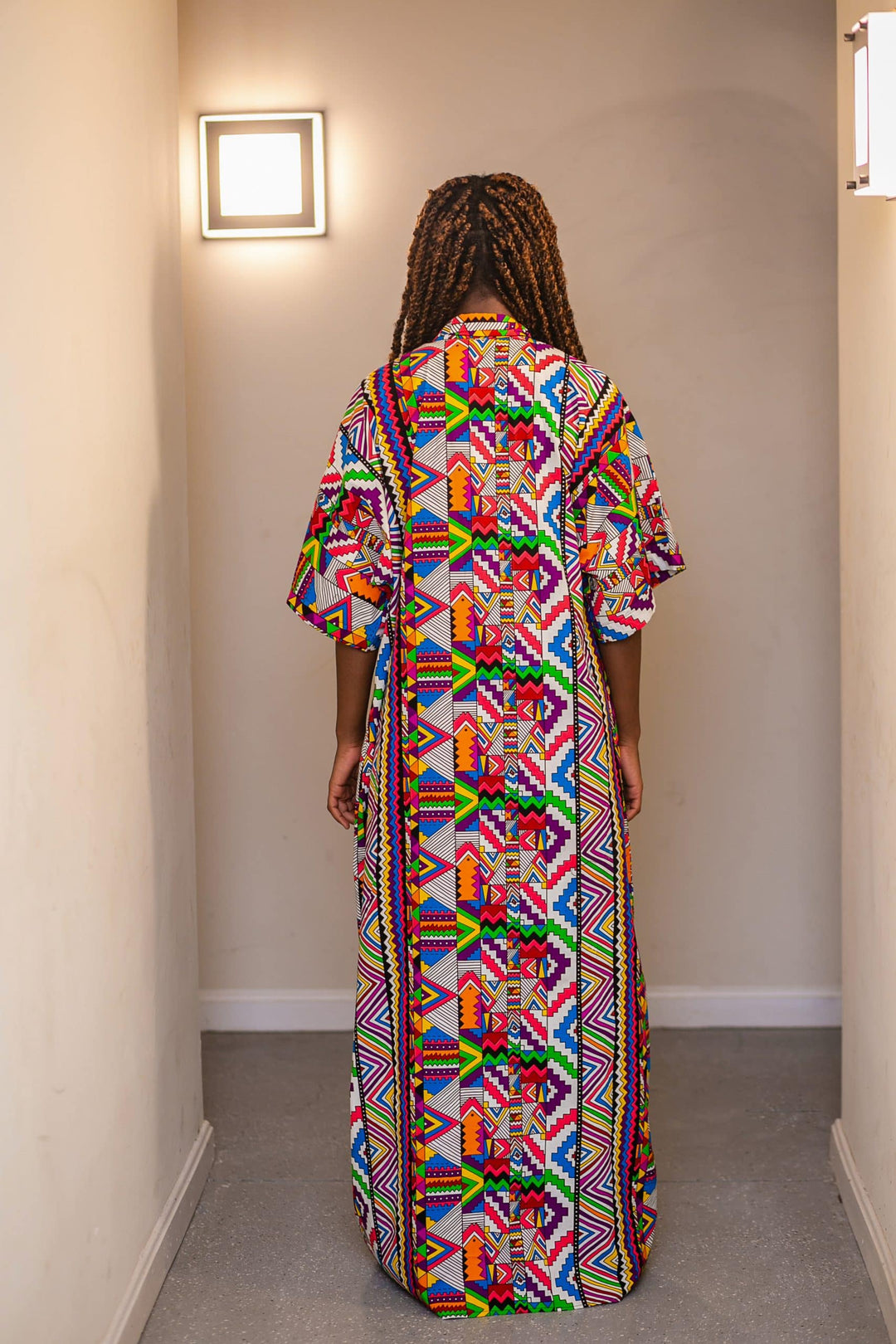 Kente African Print Duster (Multi)