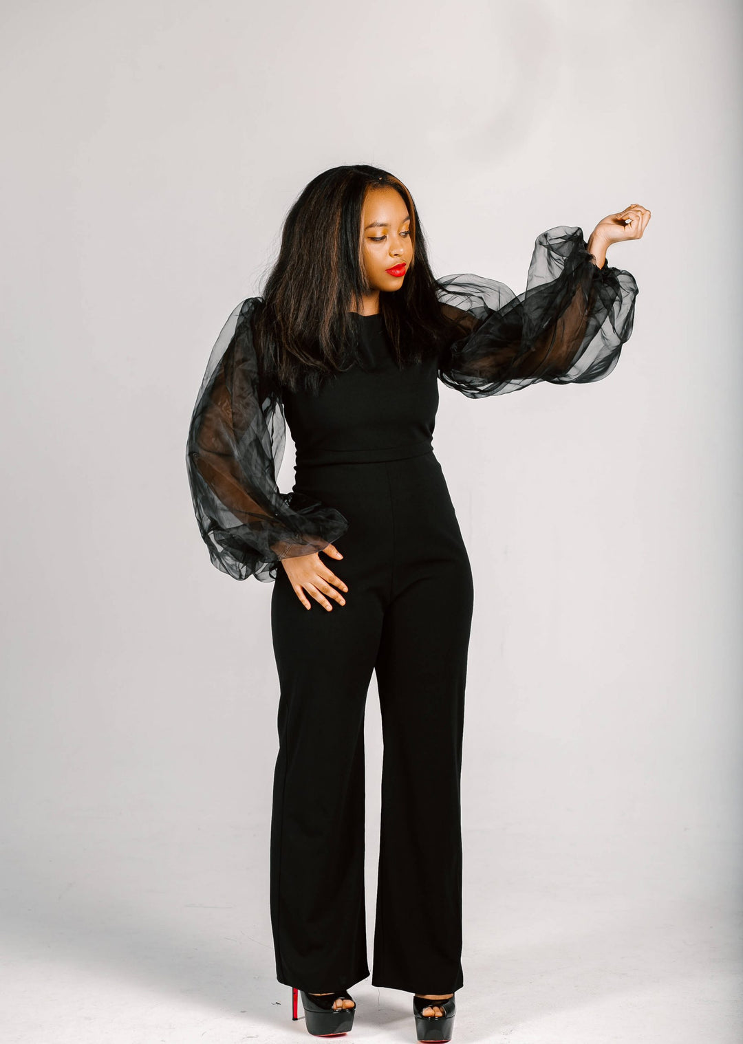 Trendy Fashion Tell it like it is Jumpsuit-Black