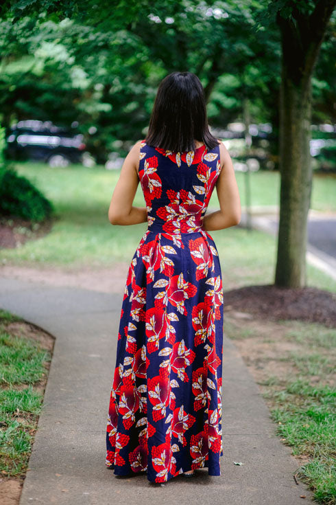 African Print Cinderella Gown