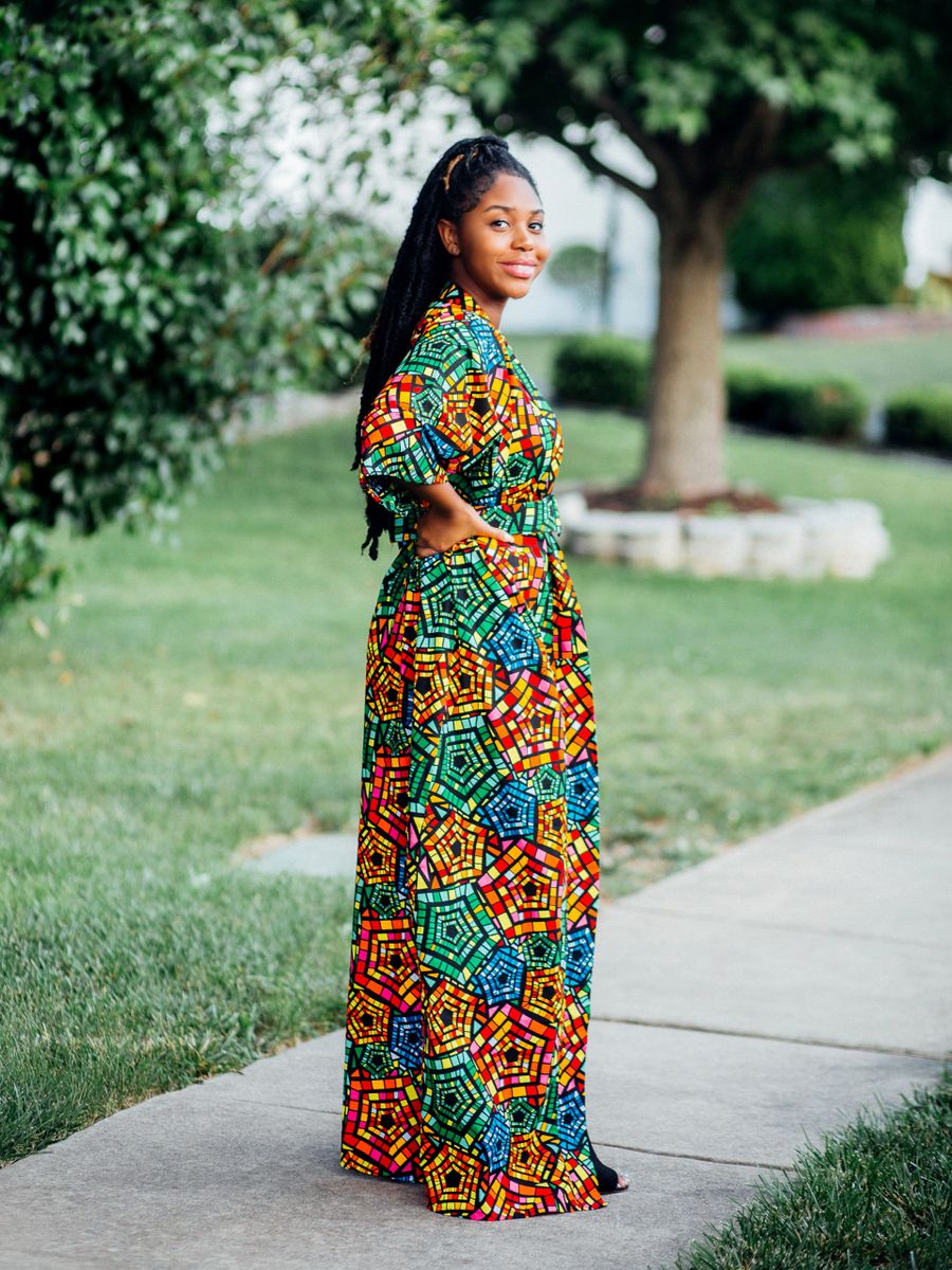 Colorful African Print Duster (Multi)