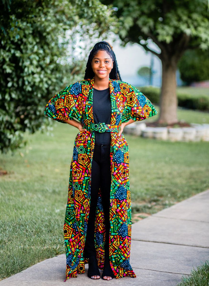 Colorful African Print Duster (Multi)